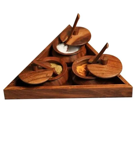 Caja de especias de madera elegante, accesorios decorativos de utensilios de cocina de alta tendencia, los más exigentes por debajo de su presupuesto - Product Image 1