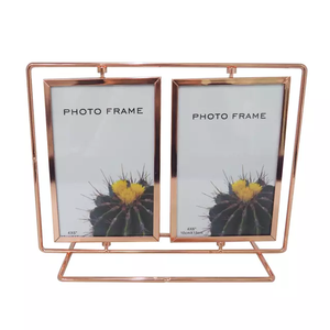 กรอบรูปตั้งโต๊ะโลหะและแก้วสำหรับตกแต่งผนัง,กรอบรูปแก้วสีทองสำหรับแขวนผนังห้องนั่งเล่น - Product Image 4