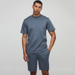 Nuevo diseño personalizado Logo Slate Regular Fit camiseta de hombre y conjunto corto conjunto de 2 piezas gimnasio entrenamiento playa y ropa de calle camiseta para hombres - Product Image 1