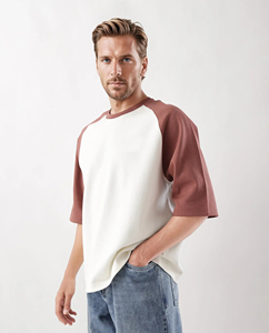 100% T-shirt pour hommes en jersey de coton lourd personnalisé grande taille surdimensionné imprimé Hip Hop uni de haute qualité - Product Image 3