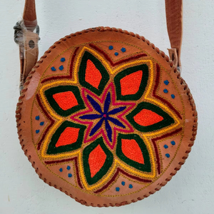 100% coton/Spandex perlé bandoulière fronde sac à bandoulière à la main indien broderie marron selle rabat filles accessoire de mode - Product Image 1