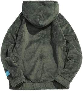 Sudadera de piel sintética con media cremallera para mujer, Jersey corto de forro polar cálido, sudaderas personalizadas, unisex - Product Image 2