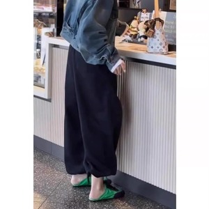 Pantalones de pierna ancha para Mujer de Nueva moda de otoño e invierno, pantalones holgados de cintura alta con estampado de rayas - Product Image 4