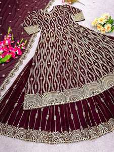 Lanzamiento de nuevo diseñador de ropa de fiesta Look Fancy Style Top Lehenga y Dupatta Vestido de ropa tradicional completamente cosido con trabajo - Product Image 6