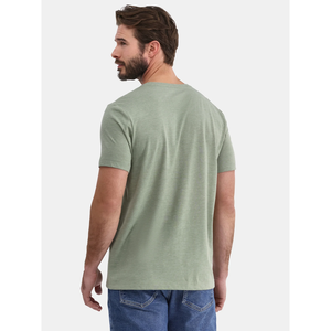 เสื้อยืดคอวีเข้ารูปสำหรับผู้ชายเสื้อยืดสีพื้นลำลองของผู้ชายเสื้อคอวีเข้ารูปแบบออกแบบได้ตามต้องการคุณภาพสูง - Product Image 6