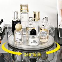 Transparante PET Cosmetica Organizer 360 Graden Draaibare Opbergbak Make-up Houder Parfumrek Sieradendoos Opbergbox
