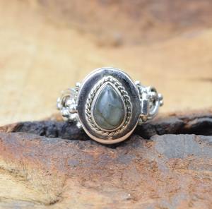 Boho Style 925 argent Sterling Labradorite pierres précieuses bague bijoux à la main bague en argent bijoux pour femmes cadeau de mariage pour elle - Product Image 5