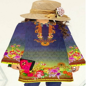 Camisas bordadas para mujer, ropa formal de tela de césped, de Shalwar Kameez de paquistaní e indio, 1 pieza - Product Image 2