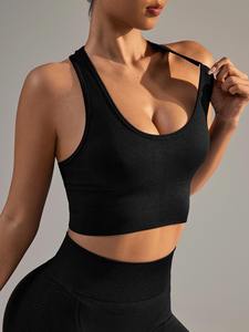 Soutien-gorge de sport à fort impact pour femmes, entraînement, nylon, élasthanne, soutien élevé, yoga, fitness, col en V - Product Image 5
