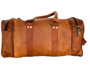 Bolsa de lona de cuero hecha a mano de lujo equipaje de viaje de cuero genuino elegante FIN DE SEMANA bolsa de gimnasio de noche llevar al por mayor - Product Image 6