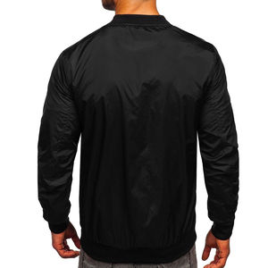 Chaquetas de bombardero de nailon para hombre con diseño de logotipo personalizado a bajo precio Chaqueta de bombardero de hombre de gran tamaño con MOQ bajo con servicio OEM - Product Image 2