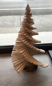 CLIQUEZ SUR L'ARBRE DE NOËL DÉCORATION ÉCOLOGIQUE CADEAU FAIT À LA MAIN Arbre ornemental en bois Fabriqué en cerisier un arbre pour toute saison - Product Image 3