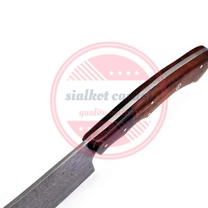 Couteau de chef damas avec logo personnalisé en gros Couteau de cuisine intelligent fait à la main - Product Image 6