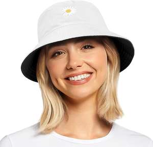 Sombrero de cubo personalizado Sombrero de lavabo de moda de algodón al aire libre Bordado Popular Sombrero de cubo de viaje de playa - Product Image 5