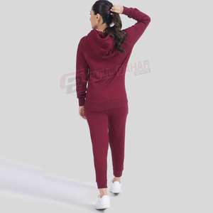 Nouveauté, ensemble survêtement 2 pièces pour femmes avec logo personnalisé, pantalon de jogging respirant à capuche et taille personnalisée pour la saison hivernale - Product Image 4