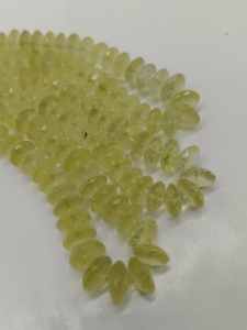 Perles de quartz citron allemandes, facettées, forme ronde, 8-11 mm, perles de quartz citron jaune naturel pour la fabrication de bijoux d'été, artisanat - Product Image 4