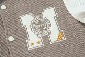 Varsity Jacket Style décontracté XL coupe-vent laine corps manches en cuir véritable Letterman Varsity veste chauffage motif d'impression Unique - Product Image 3