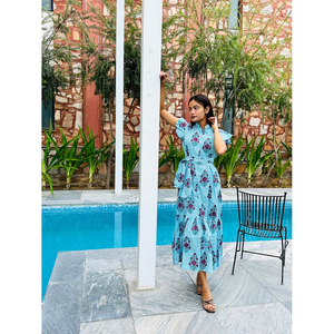 Indian Cotton Women's Cotton Sun Dresses Shop Stylish Block Print Cotton  Dresses Online In USA Jaipur