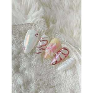 Jelly Bloom Press-On Nail Art Décorations d'ongles durables et élégantes - Product Image 3