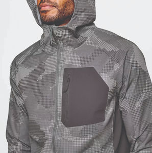 Veste de pêche à la mouche en toile imperméable de haute qualité pour hommes fermeture à glissière à capuche broderie style de rue personnalisable - Product Image 4