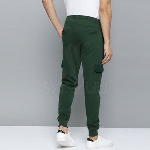Pantalon de jogging 100% coton pour hommes, taille haute, style décontracté, taille moyenne, teint uni, grande taille pour les entraînements en plein air, nouveau pour la saison de printemps - Product Image 3