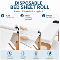 Rouleau de draps jetables imperméables en papier laminé PE pour canapé, table de massage, hôpital, spa, salon de beauté
