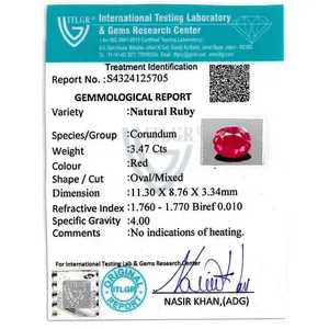 ทับทิม (มานิก)-3.47 กะรัต เจียระไนแบบหลากหลายชนิด ทั้งแบบธรรมชาติและสังเคราะห์ รวมถึงมรกต ทรงคุชชั่น ทรงลูกแพร์ ทรงดาว ทรงแปดเหลี่ยม ผลิตในห้องปฏิบัติการผ่านการอบความร้อน - Product Image 4