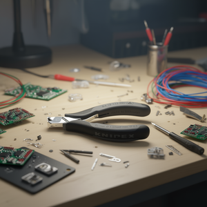 กรรไกรตัดปลายสายไฟฟ้า Knipex Electronics พร้อมด้ามจับหลายส่วนแบบขัดเงา ด้ามจับป้องกันไฟฟ้าสถิตย์ (ESD) ใช้ได้ทั้งแบบกรรไกรและแบบตัด - Product Image 3