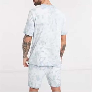 Vente en gros de nouveaux t-shirts et shorts personnalisés ensemble short de jogging pour hommes de 2 pièces avec sublimation ensembles d'été unisexes - Product Image 5
