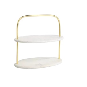 Juego de 3 soportes metálicos de un solo nivel con diseño martillado en oro, para servir frutas, decoración de mesa. - Product Image 4