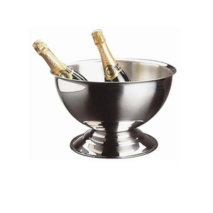 Cubo de hielo de cerveza y vino de champán con plataforma Dorada más vendida Enfriador de barra de botella de metal y estaño de construcción pesada para fiestas - Product Image 2