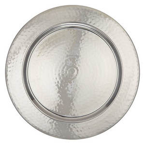 Plat de service alimentaire biodégradable, traiteur de mariage et restaurant, dernier design, plaque de charge en métal brossé de qualité alimentaire - Product Image 1