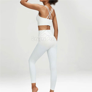 Conjunto de Yoga de Alta Calidad para Mujer, Ropa Deportiva, Ligero, Transpirable, Ecológico, Sin Costuras, 2 Piezas, Cintura Elástica, Logotipo Frontal - Product Image 4
