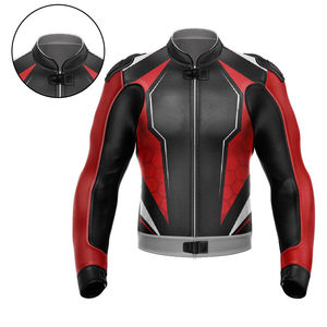 Chaqueta de moto de carreras de alta calidad en rojo y negro Logotipo personalizado Impreso Ropa protectora de verano para motocicletas en precio al por mayor - Product Image 5