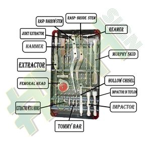 Juego de instrumentos de sistema de reemplazo <span class=keywords><strong>total</strong></span> y bipolar Modular de cadera Juego de prótesis de articulación de cadera ortopédica Austin Moore de alta calidad - Product Image 4