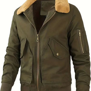 Nouvelle veste bomber tendance la plus populaire pour hommes, veste bomber chaude d'hiver, élégante, classique, slim, décontractée, disponible pour hommes - Product Image 1