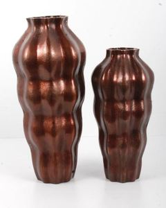 แจกันดอกไม้อลูมิเนียมนิกเกิลขัดเงาสำหรับตกแต่งบ้านและสวนพร้อมงานออกแบบทำมือ - Product Image 2