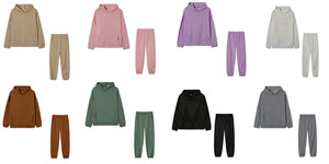 Chándal de mujer caliente invierno grueso 2 piezas pantalones de chándal y conjuntos de Sudadera con capucha trajes de jogging sueltos hechos a medida en calidad premium - Product Image 5