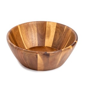 Bol de nourriture en bois de la plus haute qualité bol à salade de forme ronde de taille personnalisée pour accessoires de cuisine - Product Image 4