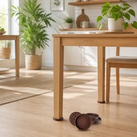 Patins de protection antidérapants en silicone alvéolé pour pieds de meubles, chaises et tables, anti-rayures et anti-vibrations, fabriqués en Chine, emballés pour l'expédition.