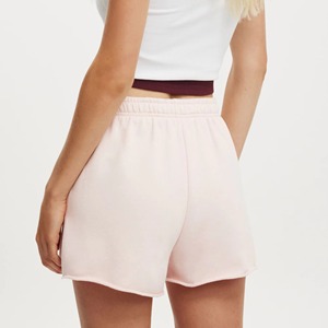 Short de bain 100% coton avec logo personnalisé de haute qualité séchage rapide respirant Vintage confortable taille élastique salon d'été pour femmes - Product Image 5