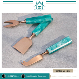 New Exclusive Sale on Premium Quality Rose Gold Color Luxury Design Wedding Usage Food Safe Resin Handle <b>Cheese</b> <b>Set</b> - Product Image 2