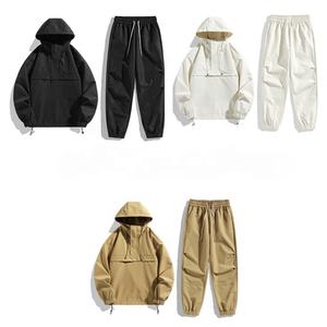 Ensemble coupe-vent éco-responsable en fil et plumes - Séchage rapide, respirant, grande taille, streetwear 2 en 1, hiver, unisexe, nylon - Product Image 1