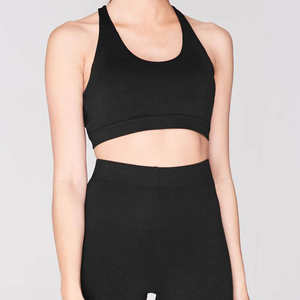 Soutien-gorge de sport d'entraînement au dos en Y léger pour femmes Logo personnalisé Sexy dos nu Fitness course Yoga soutien-gorge antichoc respirant sans couture - Product Image 1