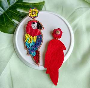 Boucles d'oreilles au crochet avec broderie, boucles d'oreilles multi-perles personnalisées, bijoux de fête pour femmes au meilleur prix, boucles d'oreilles à perles - Product Image 5