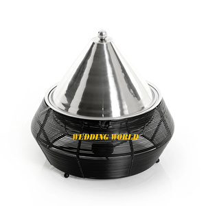Calentador de alimentos de acero inoxidable, diseño creativo, cazuela hecha a mano, forma redonda, suministros calientes, olla caliente de Metal de lujo - Product Image 5