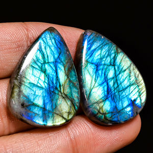 Paire de pierres précieuses en vrac Labradorite naturelle Cabochon pierres précieuses en vrac tout mélange forme et taille utilisation de pierres précieuses naturelles pour la fabrication de bijoux - Product Image 6