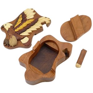Cajas ocultas secretas misteriosas Caja de rompecabezas de madera natural de águila 3D con diseños personalizados para venta al por mayor - Product Image 5