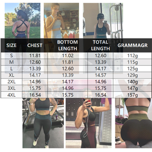 Conjunto de ropa de gimnasio de secado rápido transpirable de talla grande personalizada para mujer, mallas de Sujetador deportivo de yoga con logotipo frontal acanalado elástico, pedido mínimo - Product Image 6