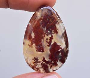 Cabochon de pierre précieuse d'agate de mousse rouge-Cabochon de pierre précieuse d'agate de mousse rouge en vrac-Agate pierre précieuse en vrac - Product Image 4